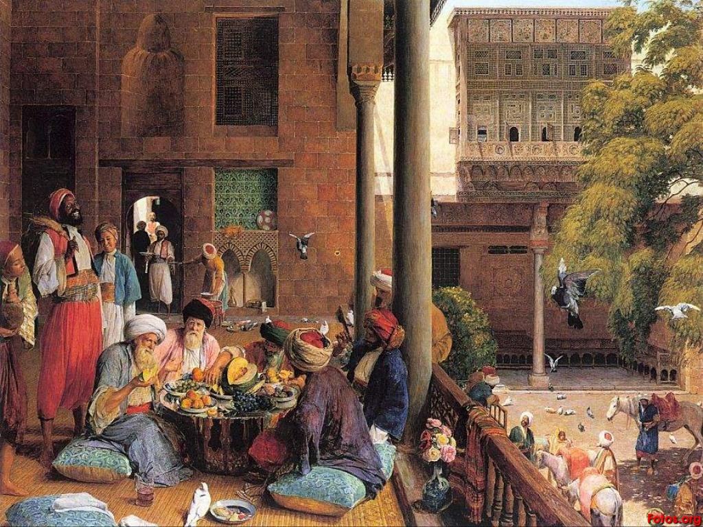 "Kahire'de Öğle Yemeği" (The Midday Meal, Cairo) – John Frederick Lewis, 1875