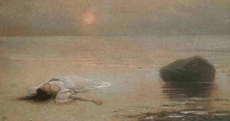 Jakub Schikaneder – Utonulá (Boğulan Kadın), 1893