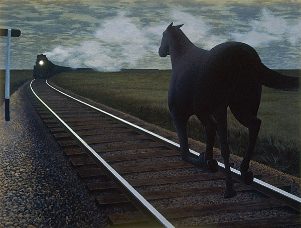 Alex Colville, Horse and Train (1954)
